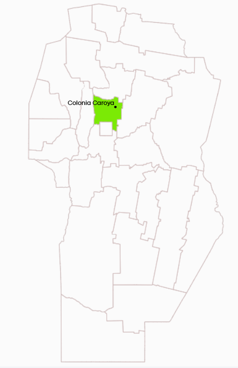 Mapa de la región Sierras Chicas de Córdoba
