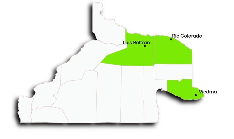 Mapa del Valle Inferior del Río Negro